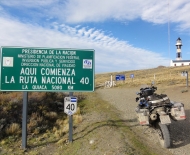 Chegando a Cabo Virgens, início da Ruta 40