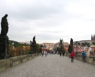 Vista da Ponte Carlos IV construída em 1357.