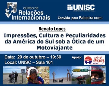Renato Lopes palestra na UNISC – Santa Cruz do Sul